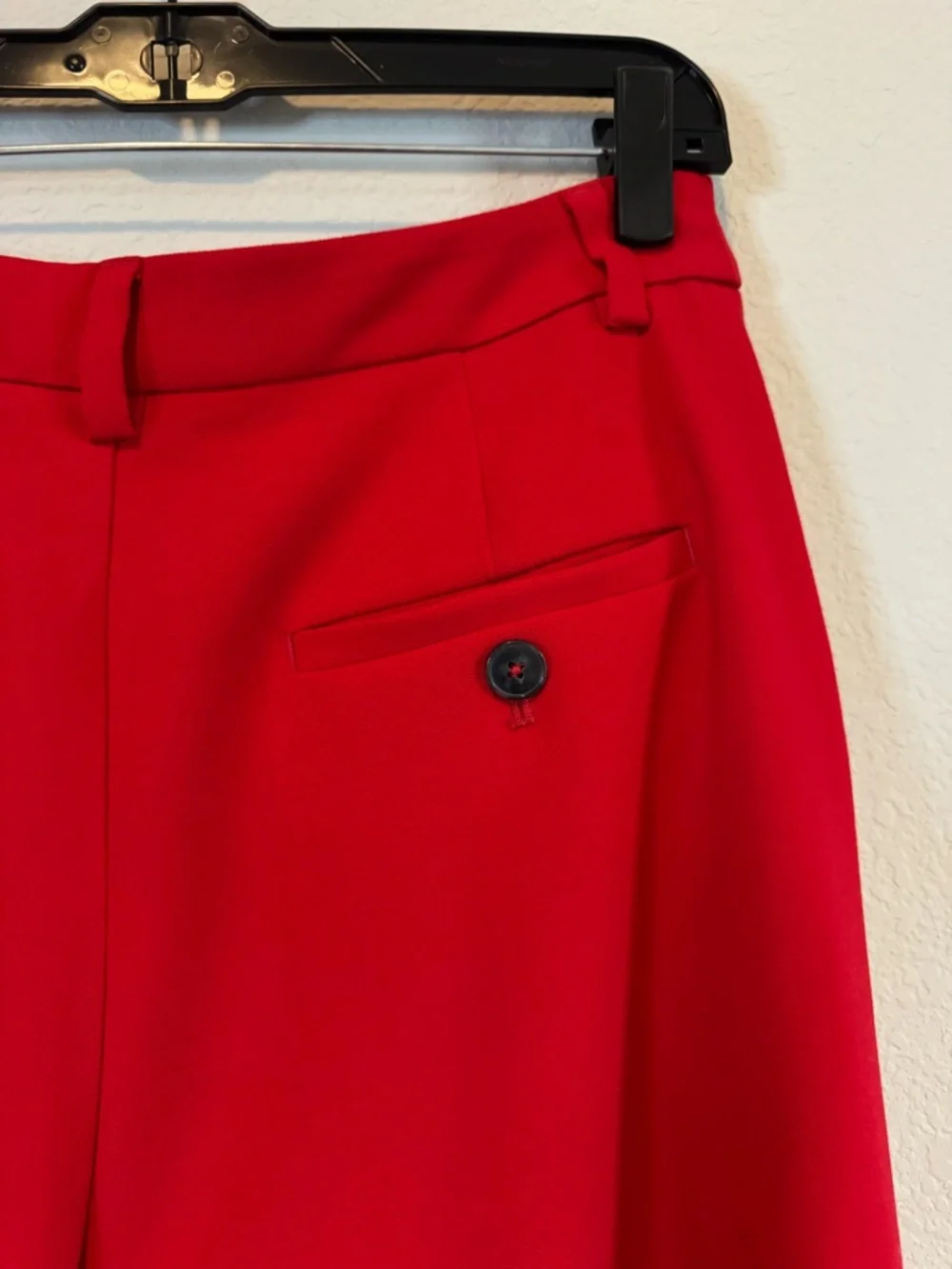 Anthropologie Maeve The Avery Red Wide-Leg Pleated Trousers Size 6 - Picture 6 of 9